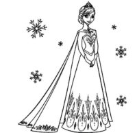 Elsa Snow Coloring Page