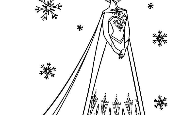Elsa Snow Coloring Page