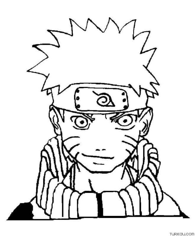Face Naruto Uzumaki Coloring Page » Turkau