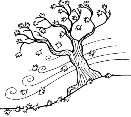 Fall Wind Coloring Page