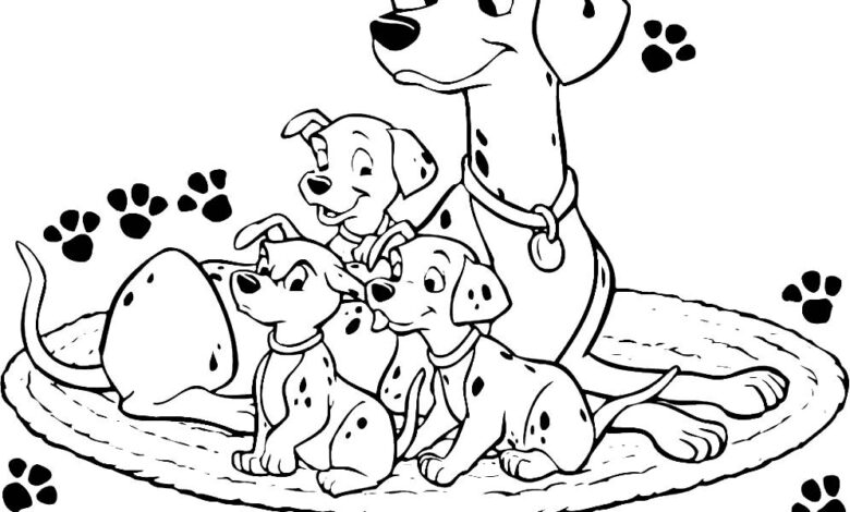 Family Dogs Coloring Pages