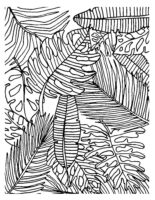 Full Page Leaf Patterns Coloring Page