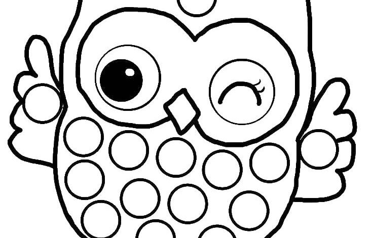 Funny Owl Coloring Page