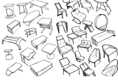 Furniture Drawings Coloring Page