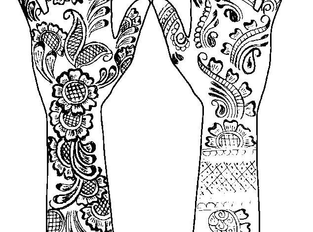 Hand Tattoo Coloring Page