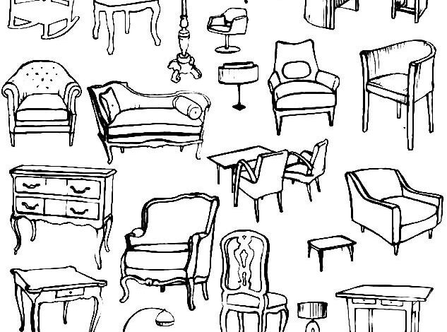 Hard Furniture Coloring Page