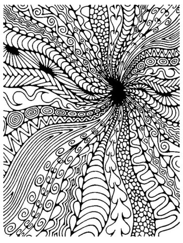 Hard Mindfulness Coloring Page