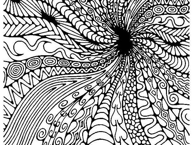 Hard Mindfulness Coloring Page