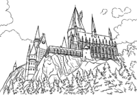 Harry Potter Castle Coloring Page