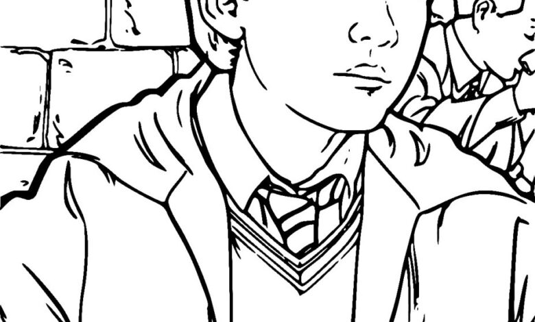 Harry Potter Eating Coloring Page