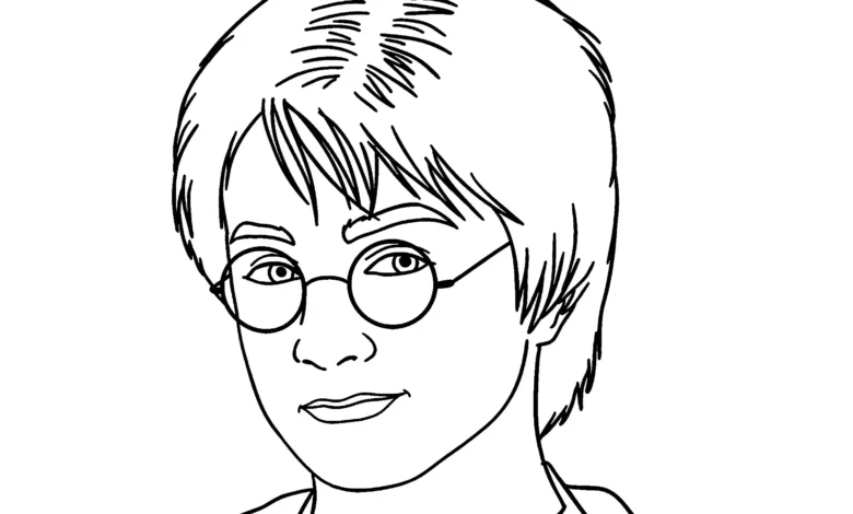 Harry Potter Face Coloring Page