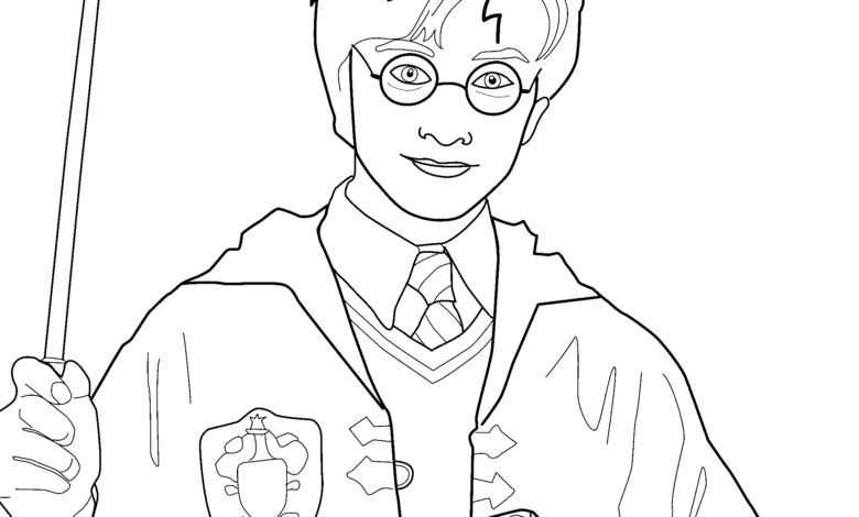 Harry Potter Magic Coloring Page