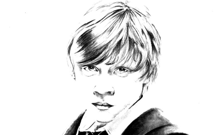 Harry Potter Realistic Ron Weasley Coloring Page