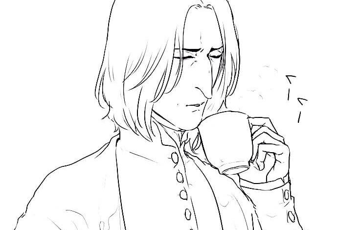 Harry Potter Severus Snape Drink Coloring Page