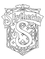 Harry Potter Slytherin Coloring Page