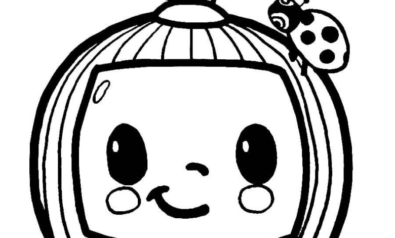 Ladybug Cocomelon Coloring Page