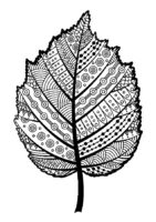 Leaf Patterns Art Coloring Page