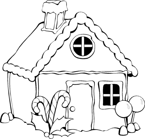Little House Coloring Page