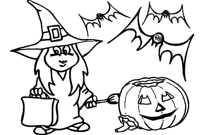 Magic Halloween Coloring Page