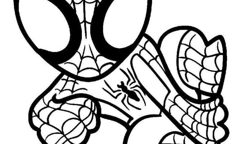 Mini Spiderman Coloring Page