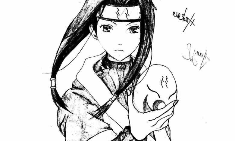 Naruto Anime Haku Coloring Page