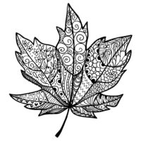 New Leaf Patterns Coloring Page