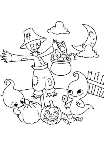 Nice Halloween Coloring Page