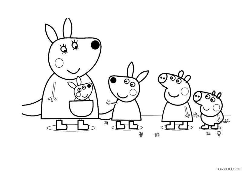 Peppa Pig Family Coloring Page » Turkau