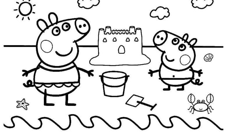 Peppa Pig Game Coloring Page