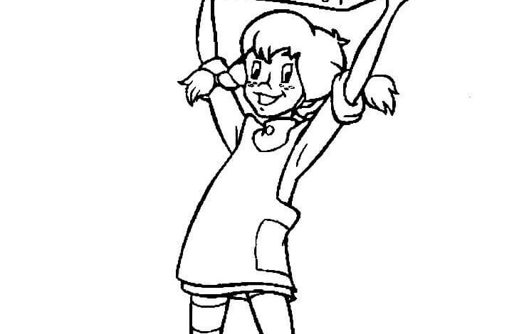 Pippi Longstocking Treasure Coloring Page