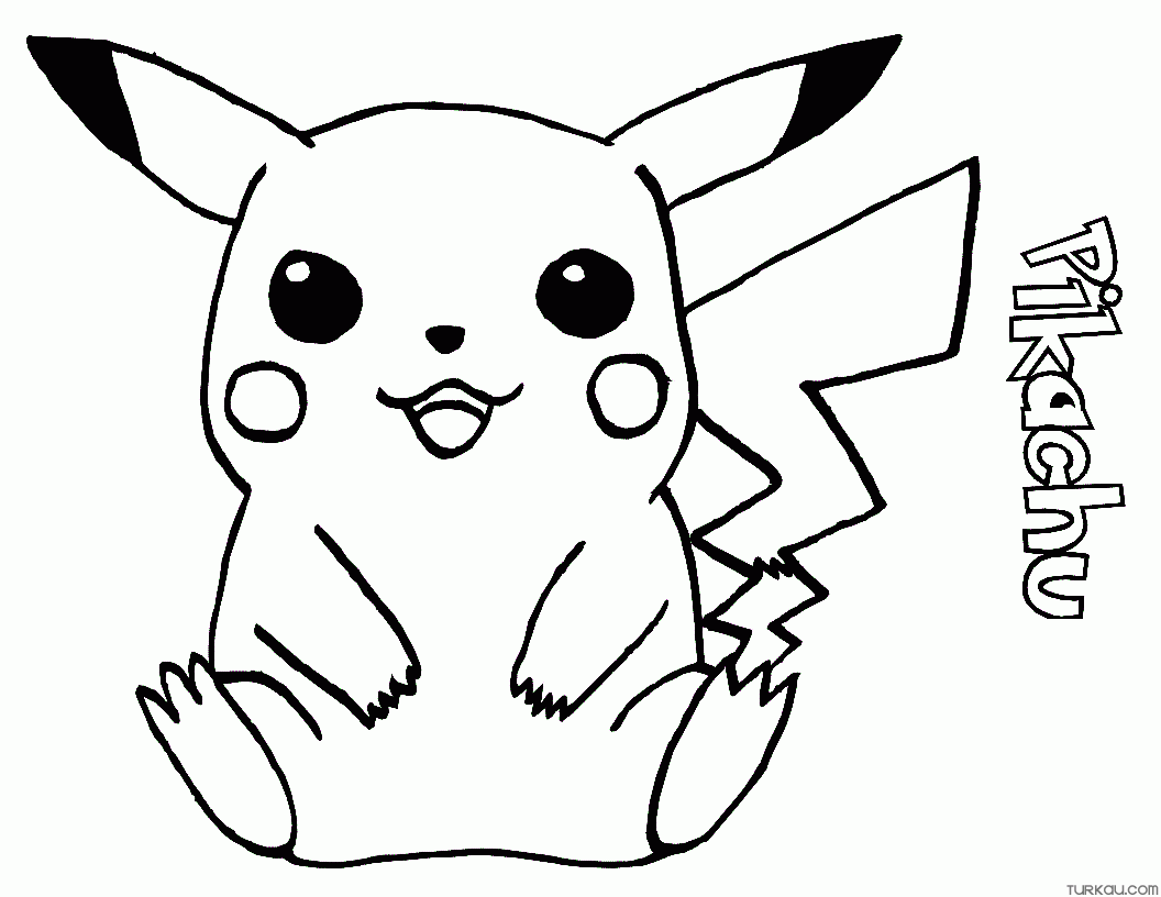 Pokemon Cute Pikachu Coloring Page
