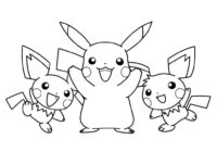 Pokemon Pichu Pikachu Coloring Page