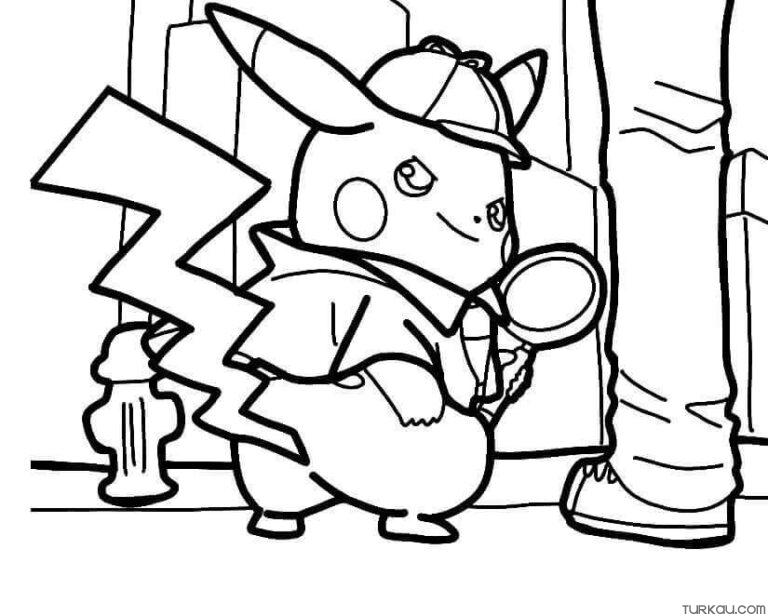 Pokemon Sly Pikachu Coloring Page » Turkau