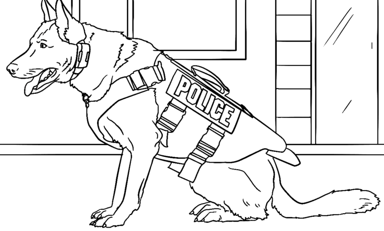 Police Dogs Coloring Pages
