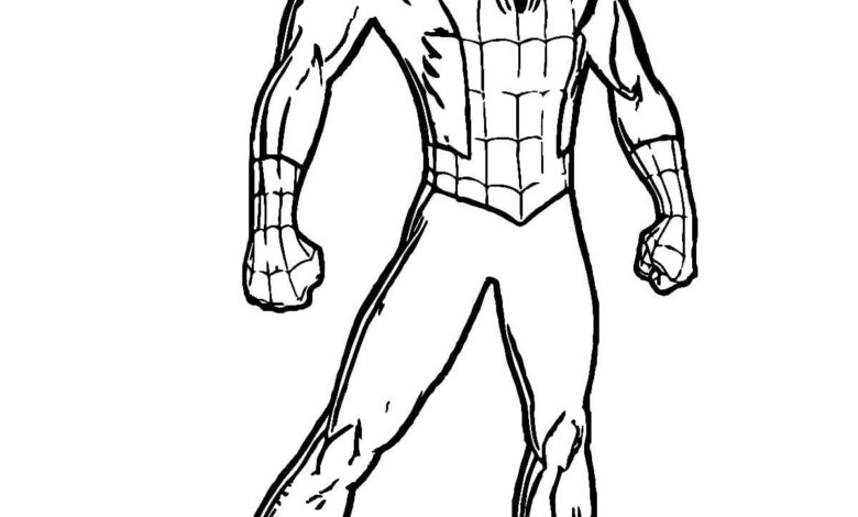 Power Spiderman Coloring Page