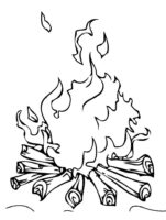 Realistic Fire Coloring Page Realistic Fire Coloring Page