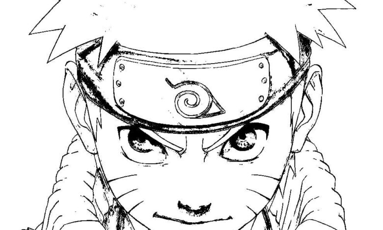 Realistic Naruto Uzumaki Coloring Page