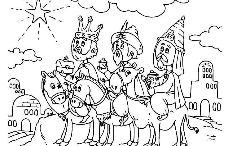 Reyes Magos Coloring Page