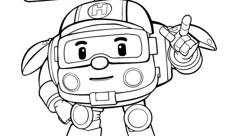 Robocar Poli Coloring Page