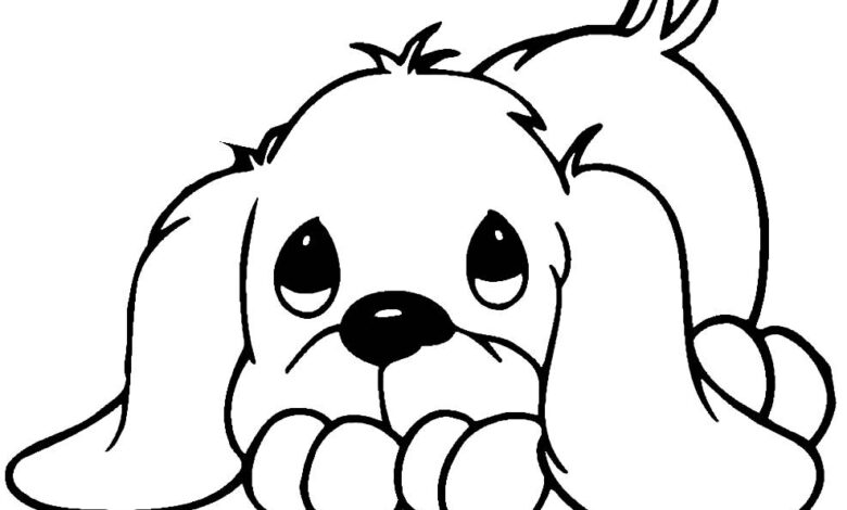 Sad Dogs Coloring Pages