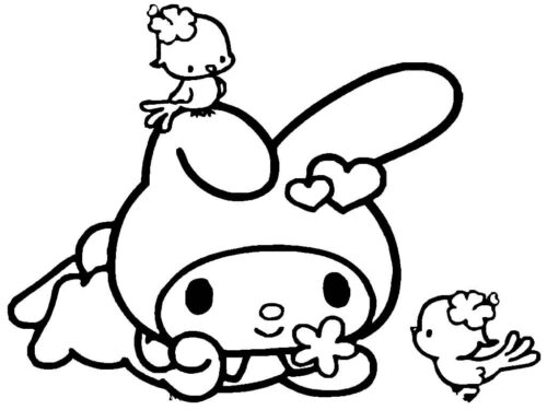 Sanrio Chicks Coloring Page