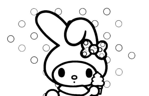Sanrio IceCream Coloring Page