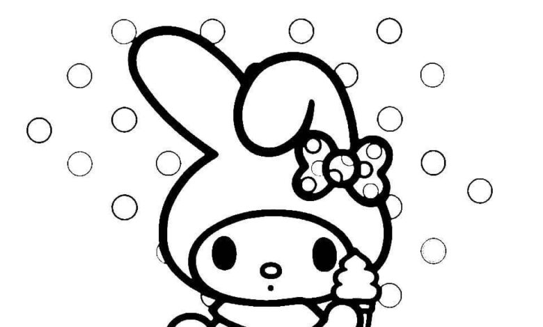 Sanrio IceCream Coloring Page
