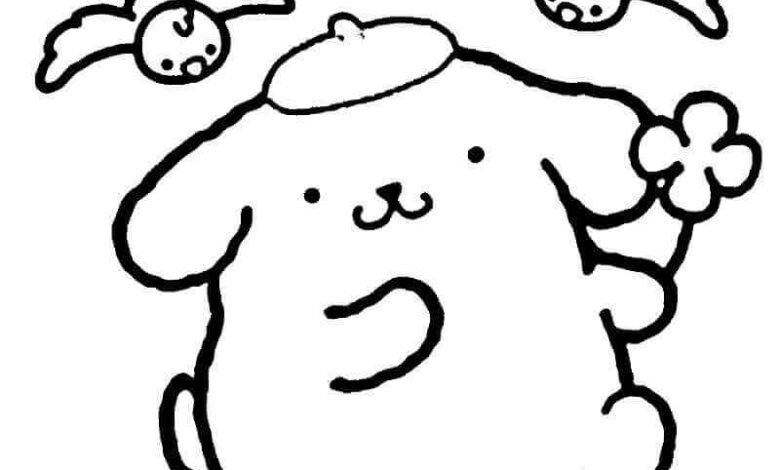 Sanrio Pompompurin Coloring Page