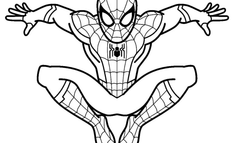 Spiderman Cool Coloring Page