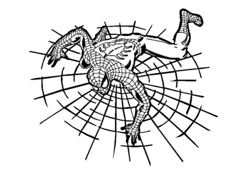 Spiderman Difficult Coloring Page
