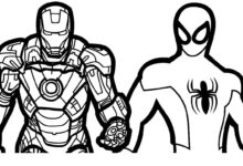 Spiderman Iron Man Coloring Page
