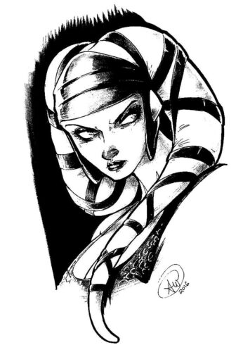 Star Wars Aayla Secura Coloring Page