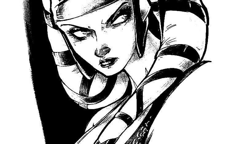Star Wars Aayla Secura Coloring Page
