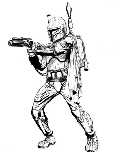 Star Wars Boba Fett Coloring Page